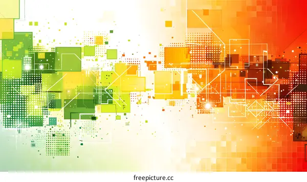 Abstract Glowing Squares