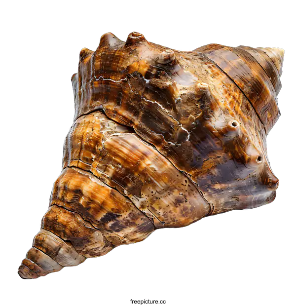 [Transparent Background PNG]Large seashell isolated on white background