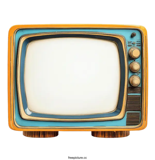 [Transparent Background PNG]Retro Vintage Television Illustration