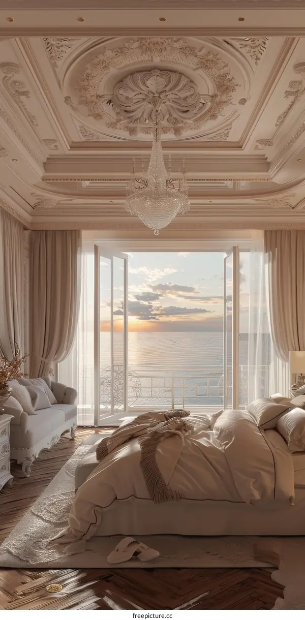 Luxury Coastal Bedroom Interior Design