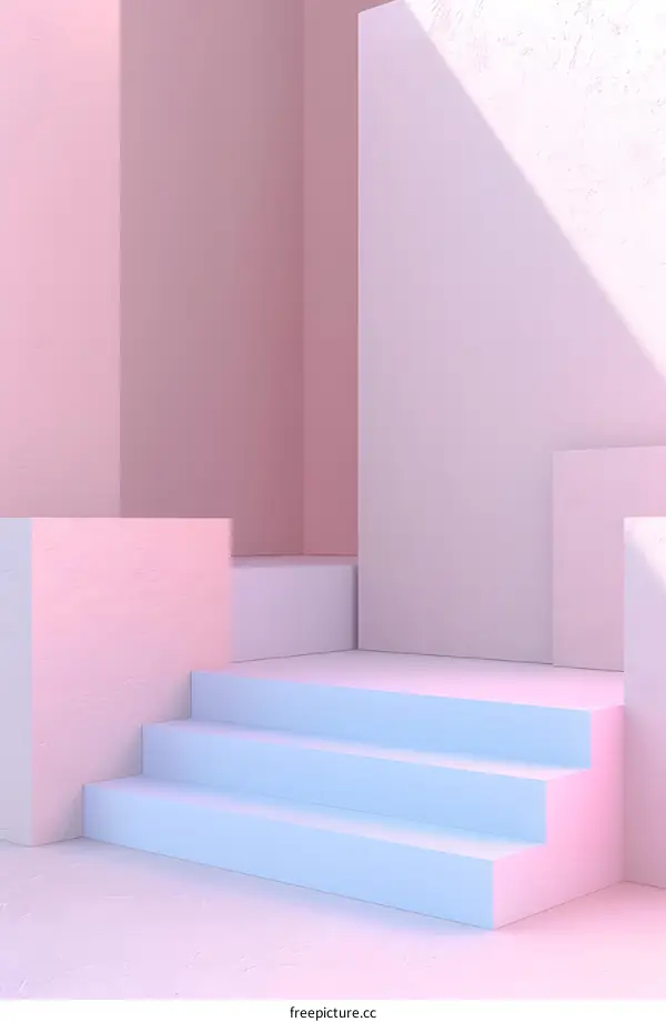 Abstract Pink and Blue Geometric Shapes Background