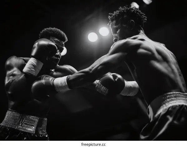 Black Boxing Match Confrontation