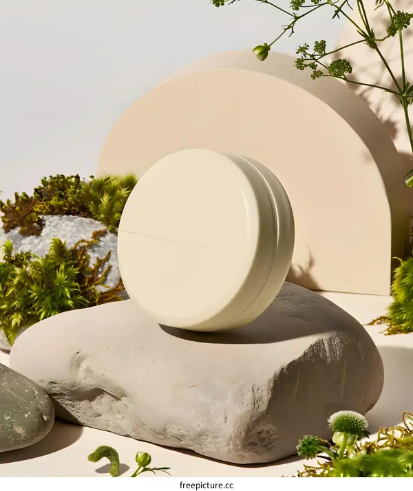 Natural Product Packaging on Stone and Moss