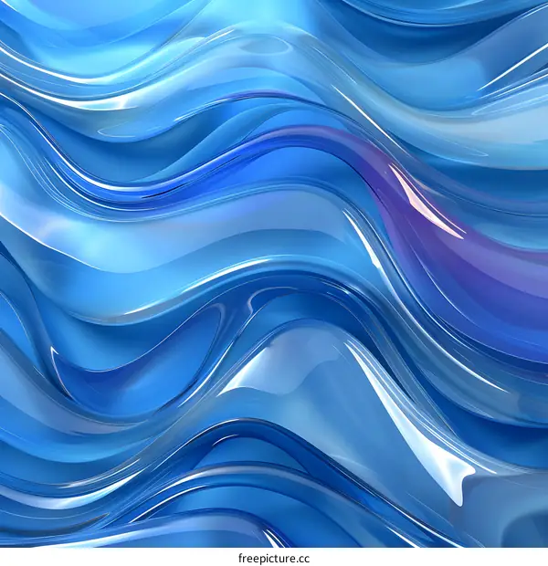 Blue abstract waves background