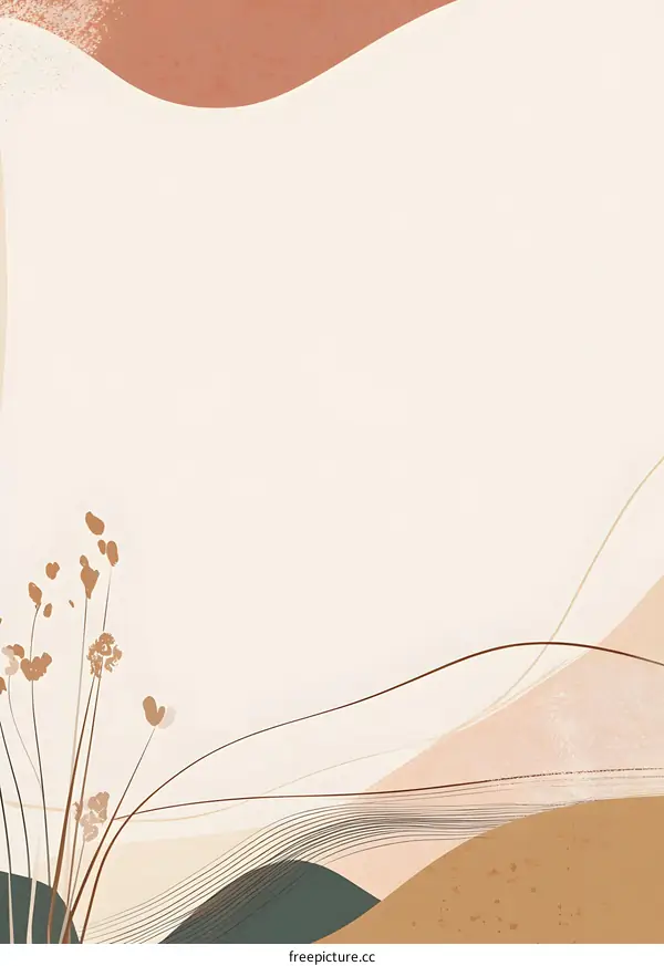 Abstract  Minimalist Background With  Neutral Colors and  Shapes