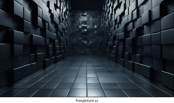 Dark Futuristic Sci-Fi Corridor