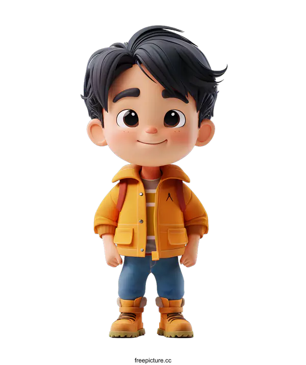 [Transparent Background PNG]Cute 3D cartoon boy character
