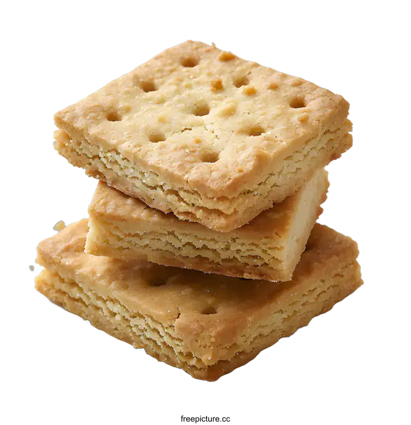 [Transparent Background PNG]Stack of three square cookies