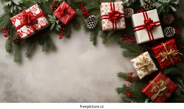 Christmas presents and decorations