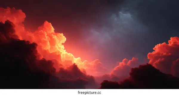 Fiery Cloudscape at Sunset