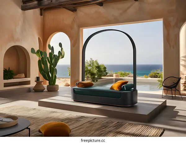 Modern Outdoor Patio Design With Sea View