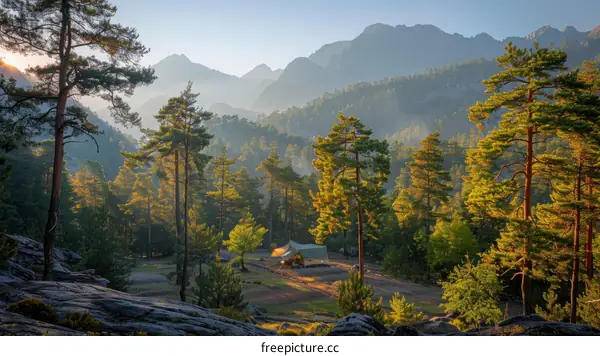 Camping in the Tranquil Mountains