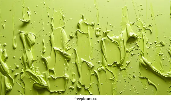 Green Oil Paint Texture Abstract Background