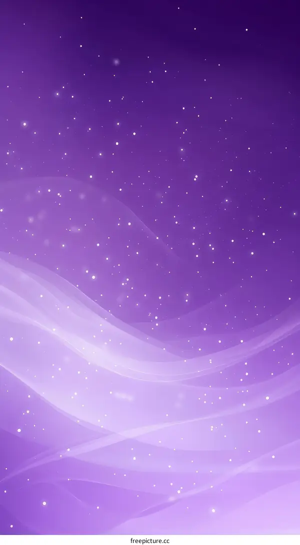 Abstract Purple Background with Light Particles