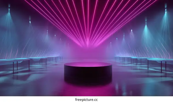 Neon Laser Stage Display Futuristic Design