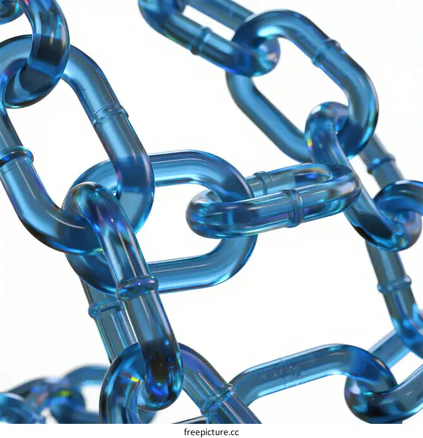 Blue Glass Chain Links Connected in a Strong Network Structure