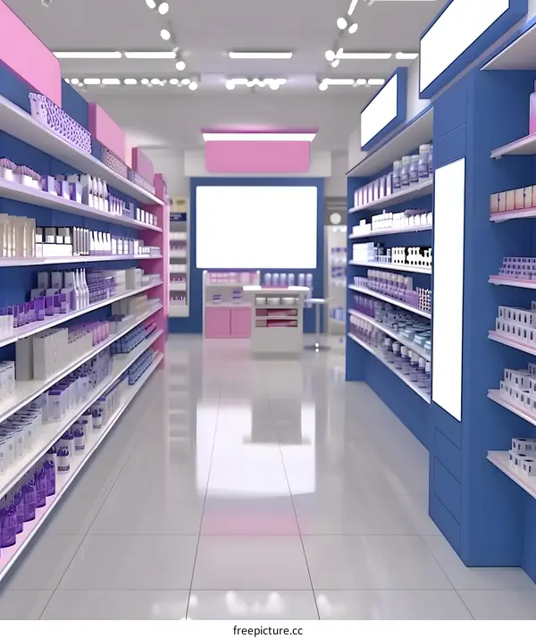 Interior Design of a Modern Cosmetics Store