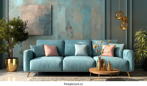 Modern Living Room Interior Design Illustration