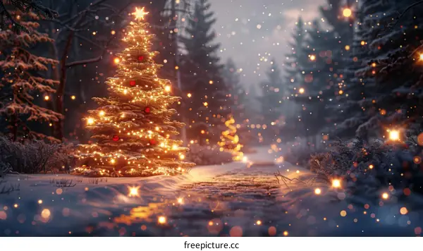 Snowy Forest Christmas Tree