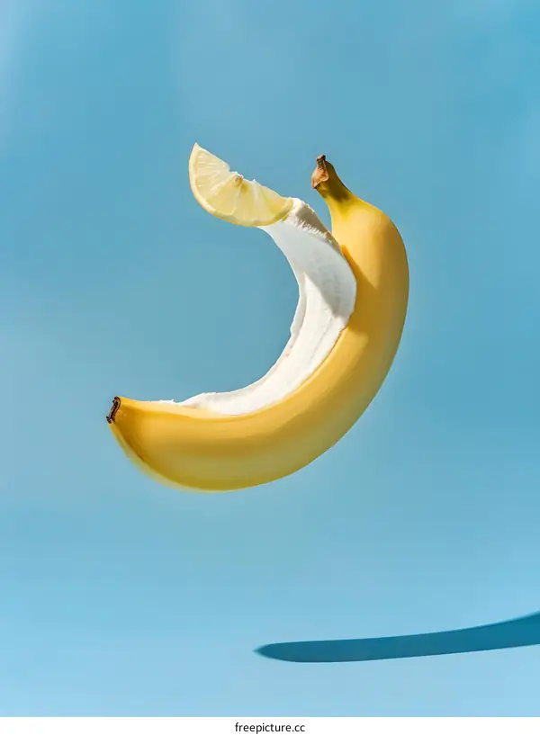 Floating Banana and Lemon Slice