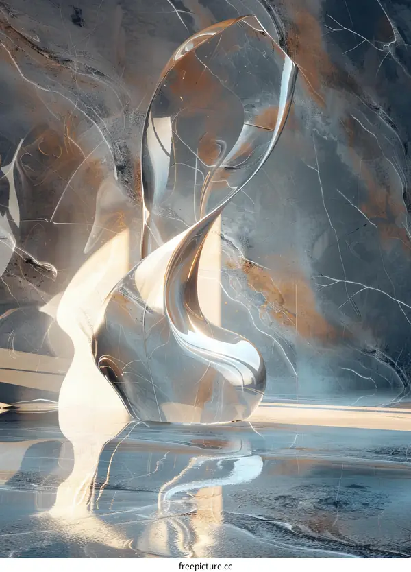 Abstract Modern Sculpture in Marble Interior Design