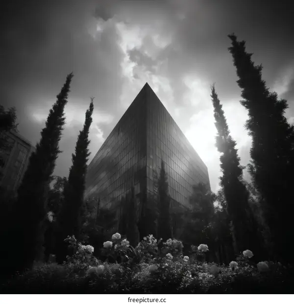 Modern Architecture in a Park Setting