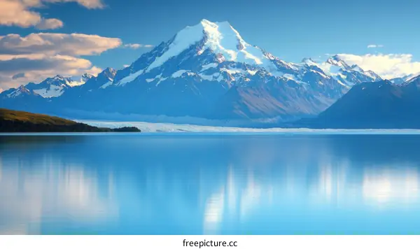 Majestic Mountain Range Over Calm Lake