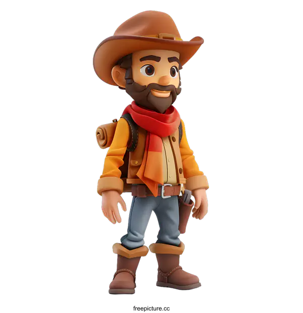 [Transparent Background PNG]Cowboy adventurer