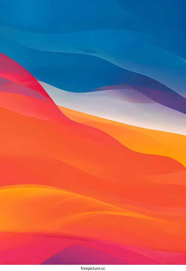 Abstract Colorful Gradient Wavy Lines Background