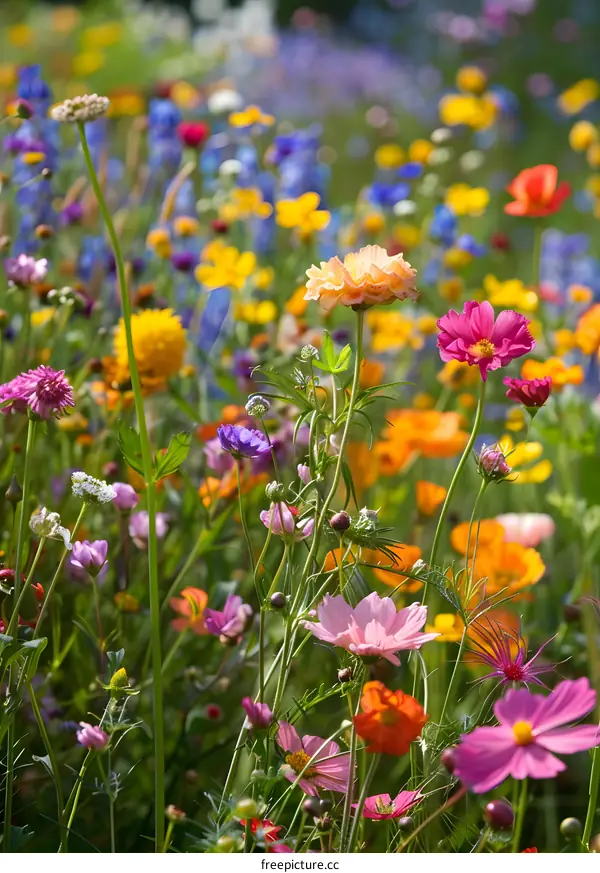 Colorful Wildflowers in a Meadow