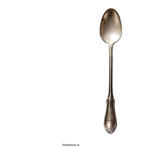 [Transparent Background PNG]Silver Spoon on transparent background