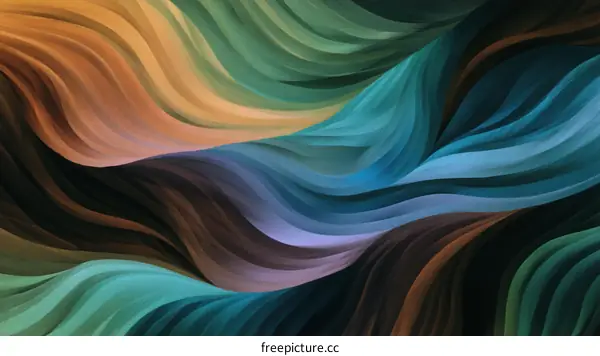 Abstract Colorful Flowing Lines Art