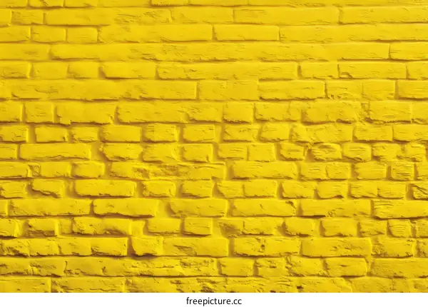 Vibrant Yellow Brick Wall Background