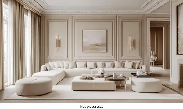Luxury Modern European Living Room Design