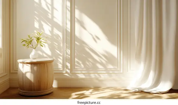 Elegant Interior Design with Soft Sunlight
