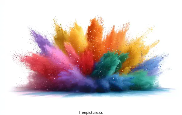 Colorful Powder Explosion Abstract Background