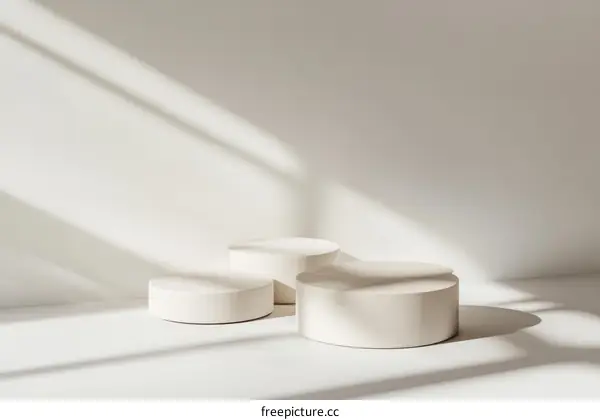 Minimalist Product Display Platform in Natural Light