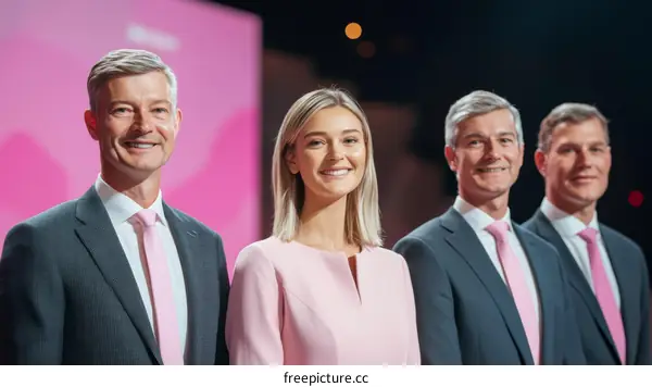 Business Leaders in Formal Attire