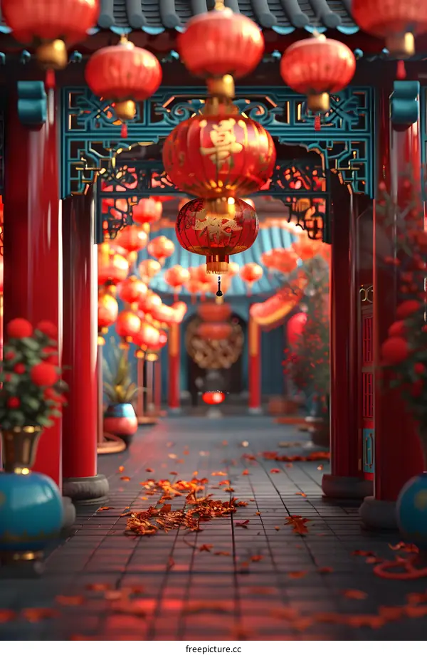 Street decoration during the Spring Festival