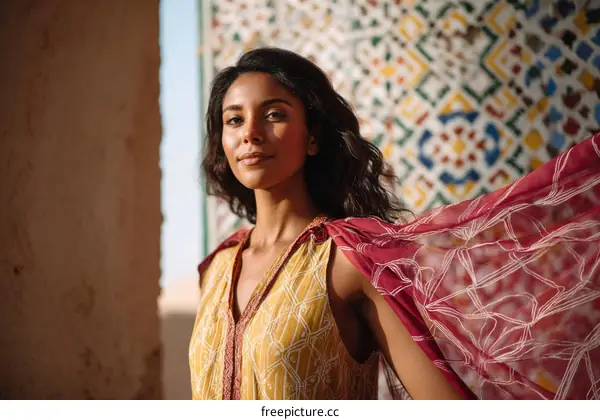 Woman in Traditional Moroccan Dress