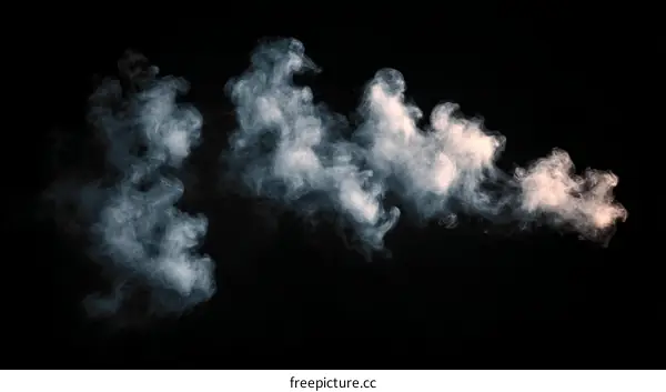 Abstract Smoke Design Against Black Background