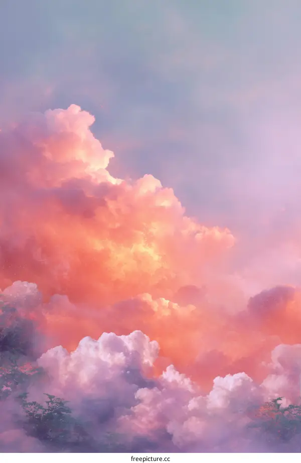 Stunning Cloud Formations in a Pastel Sky