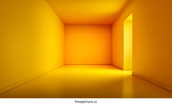 Empty Yellow Room Interior Design