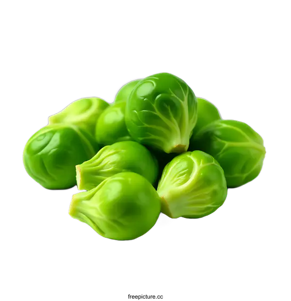 [Transparent Background PNG]Green Brussels Sprouts Isolated On transparent background