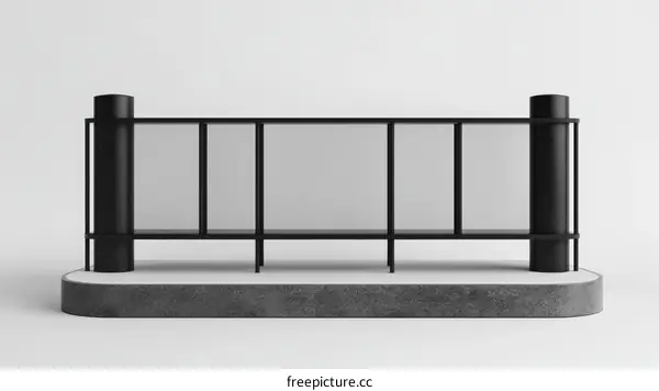 Modern Minimalist Black Balcony Railing Design