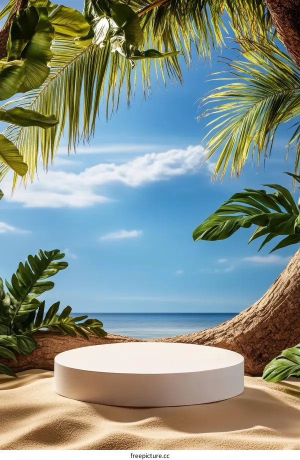 Tropical Beach Product Display Platform
