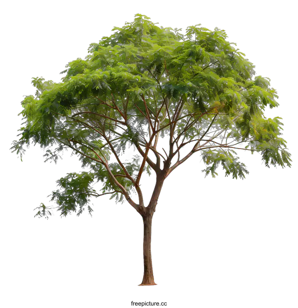 [Transparent Background PNG]Green Tree Isolated on White Background
