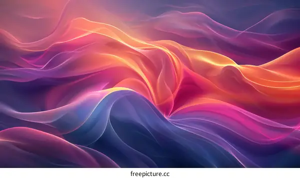 Abstract Waves with Colorful Flowing Energy