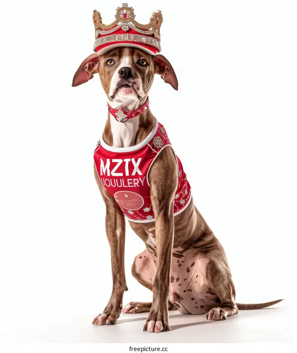 Dog in Royal Outfit Festive Costume