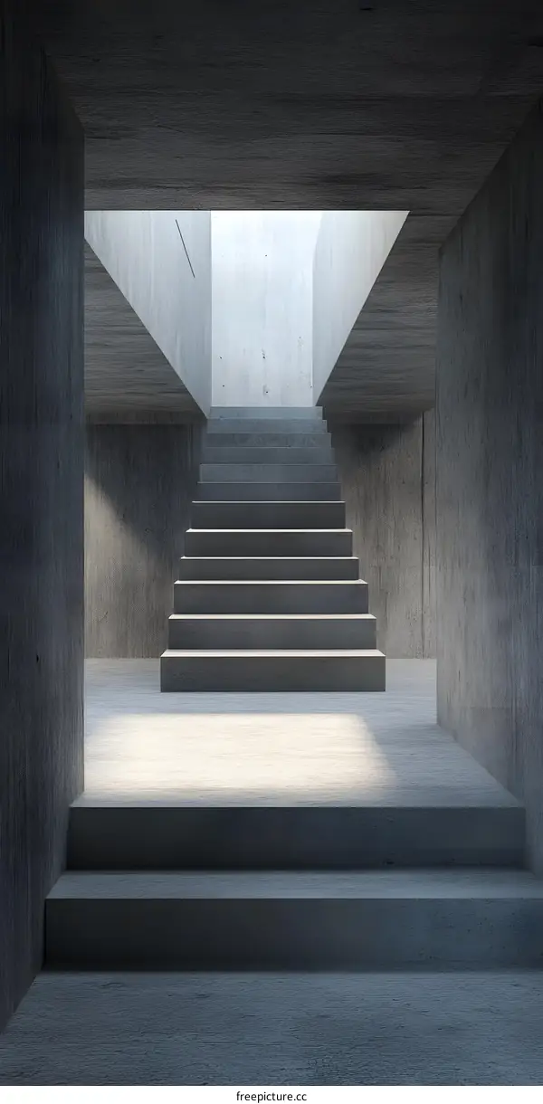 Concrete Staircase Interior Design Minimalist Architecture
